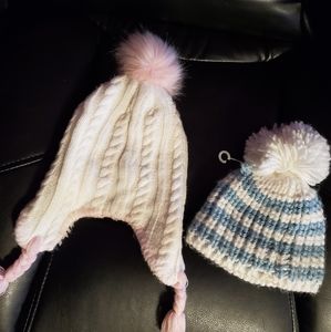 bundle of laura and Ashley baby hats